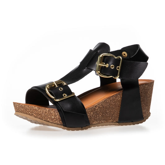 COPENHAGEN SHOES DANCE AND SMILE Wedge sandals 0001 BLACK