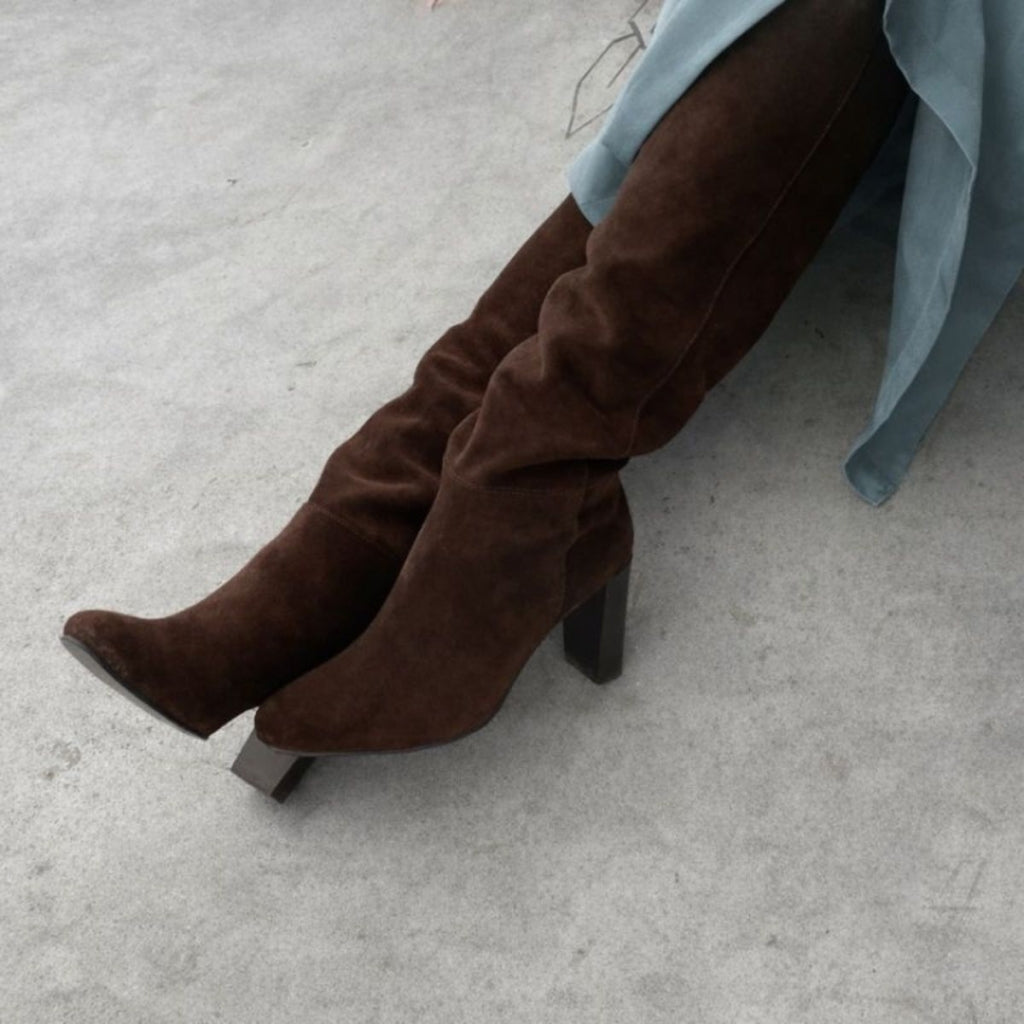 COPENHAGEN SHOES BRAVE SUEDE Copenhagenshoes by Josefine Valentin Boots 042 CHOCOLATE