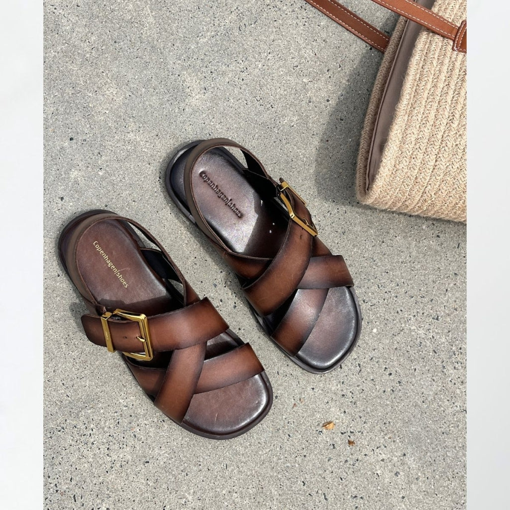 COPENHAGEN SHOES CECILE Sandals 847 Dark Brown