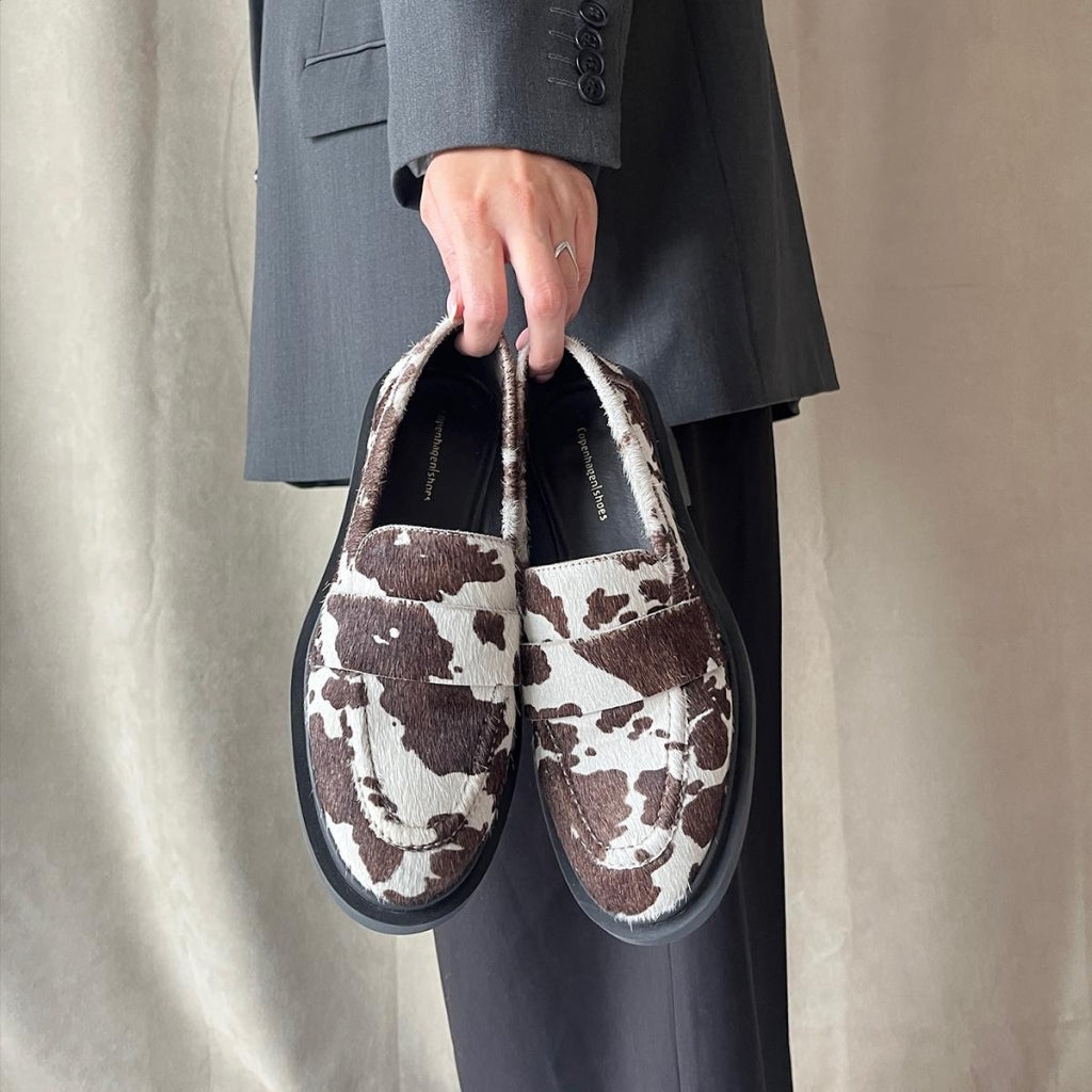 COPENHAGEN SHOES CELINA Loafers 0109 WHITE/BROWN
