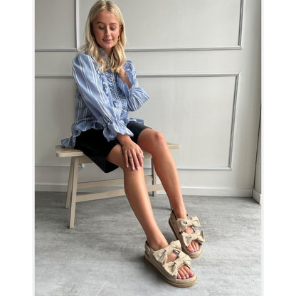 COPENHAGEN SHOES COME TO ME SUEDE Sandals 0301 BISCUIT