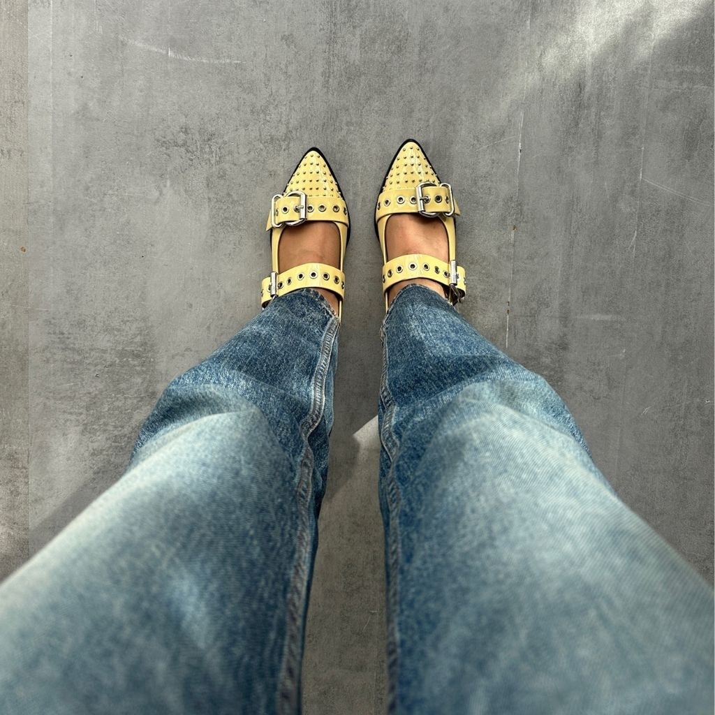 COPENHAGEN SHOES FUTURE VIBES PATENT Ballet flats 0087 YELLOW