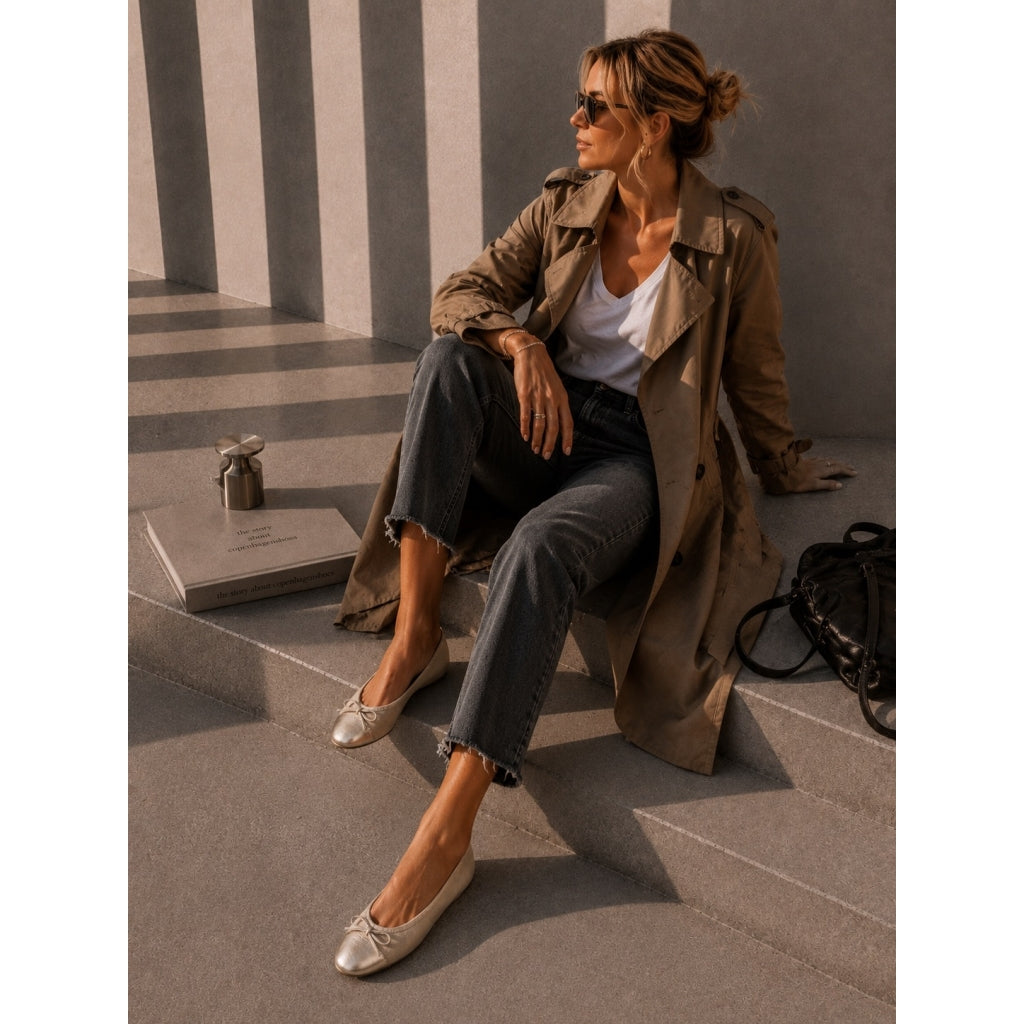 COPENHAGEN SHOES GOOD LUCK NUDE/GOLD Ballet flats 161 NUDE/GOLD