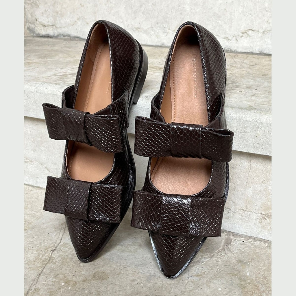 COPENHAGEN SHOES JUST A VIBE - BROWN Ballet flats 004 Dark brown