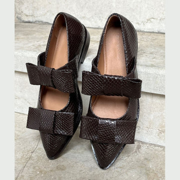COPENHAGEN SHOES JUST A VIBE - BROWN Ballet flats 004 Dark brown