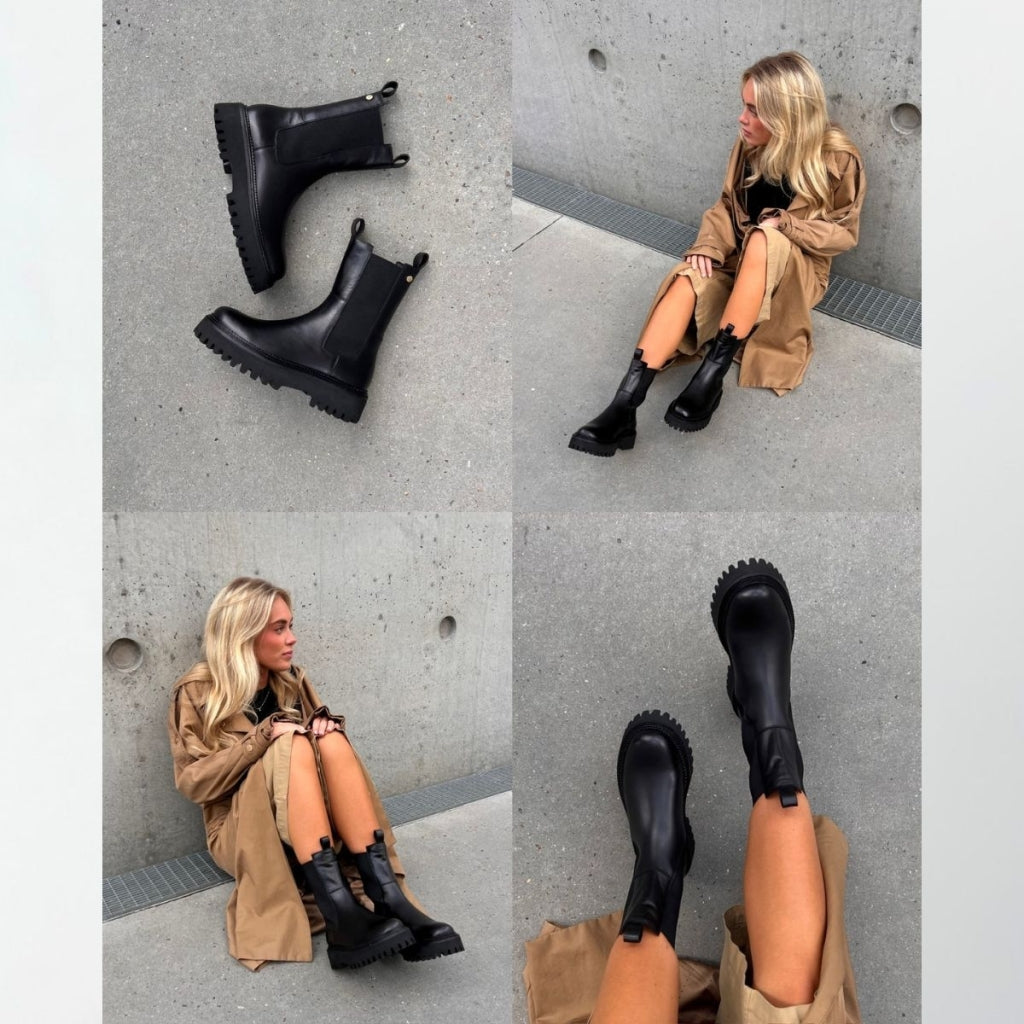 COPENHAGEN SHOES LEMON (PLAIN COLOR) Boots 001 Black