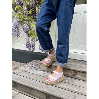 COPENHAGEN SHOES MAGIC SUEDE Wedge sandals 616 Lavenda