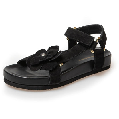 COPENHAGEN KIDS MY FLOWERS GIRL Sandals 0001 BLACK SUEDE