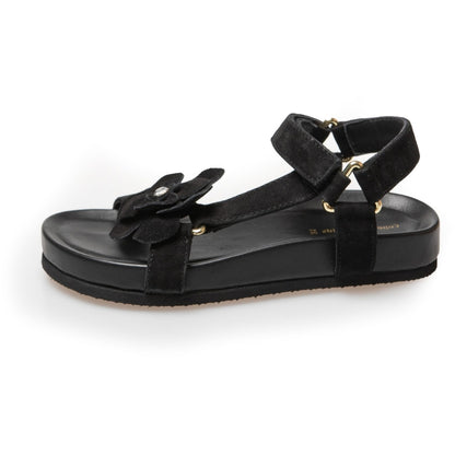COPENHAGEN KIDS MY FLOWERS GIRL Sandals 0001 BLACK SUEDE