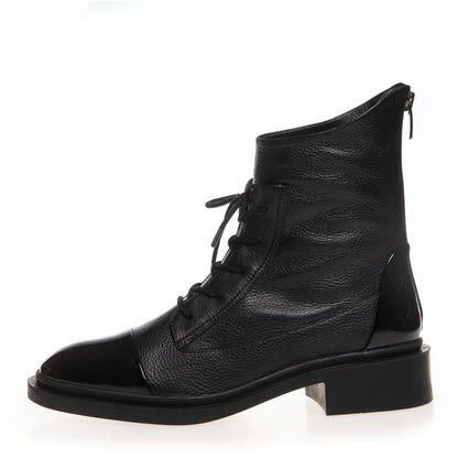 COPENHAGEN SHOES POWER Boots 00010 BLACK W/PATENT TOE