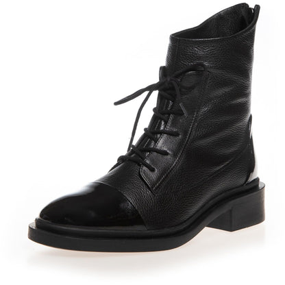 COPENHAGEN SHOES POWER Boots 00010 BLACK W/PATENT TOE