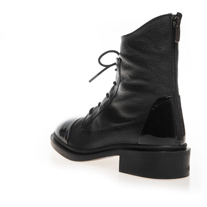COPENHAGEN SHOES POWER Boots 00010 BLACK W/PATENT TOE