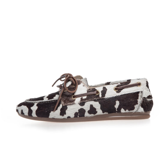COPENHAGEN SHOES SAVANNAH CV. Boat Shoe 0109 WHITE/BROWN