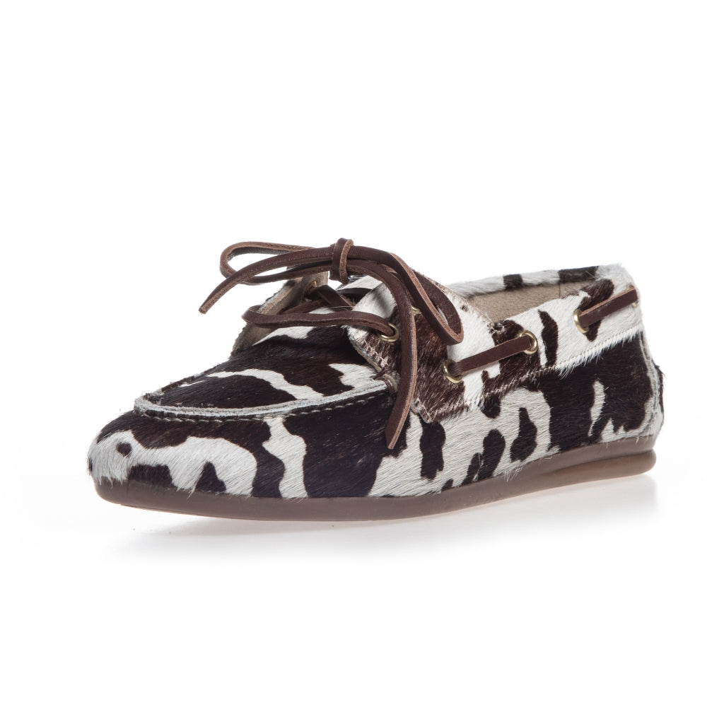 COPENHAGEN SHOES SAVANNAH CV. Boat Shoe 0109 WHITE/BROWN