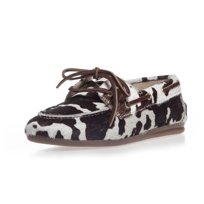 COPENHAGEN SHOES SAVANNAH CV. Boat Shoe 0109 WHITE/BROWN