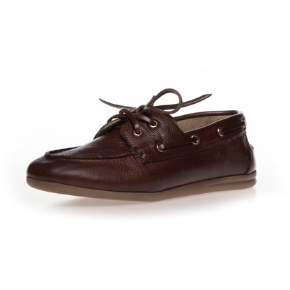 COPENHAGEN SHOES SAVANNAH LEAT Boat Shoe 0012 BROWN