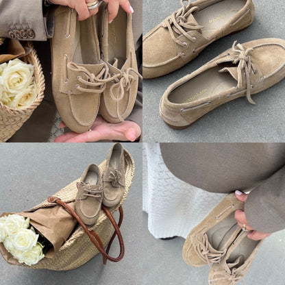 COPENHAGEN SHOES SAVANNAH SUEDE Boat Shoe 0301 BISCUIT