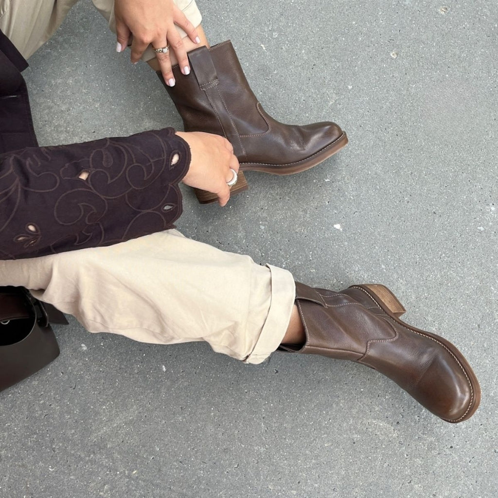 COPENHAGEN SHOES SAY MORE - BROWN/TAN Boots 0012 BROWN
