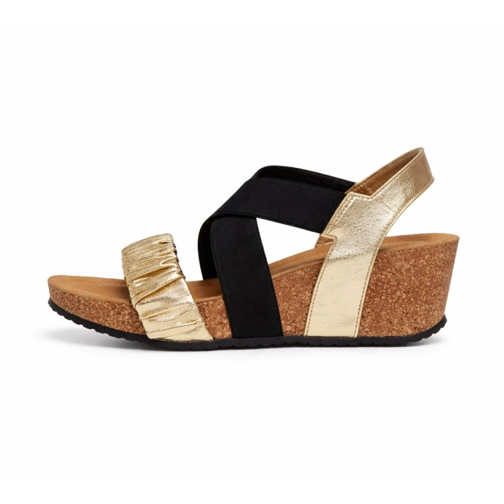 COPENHAGEN SHOES SUMMERLOVE Wedge sandals 196 Gold multi