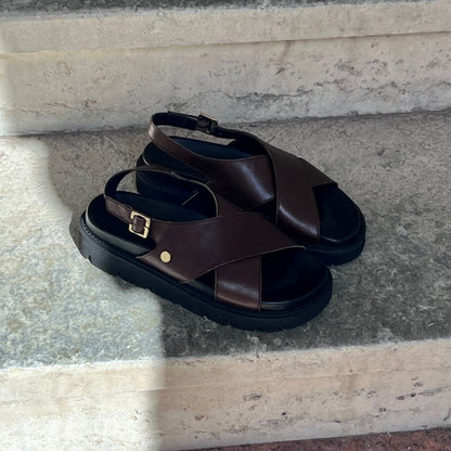 COPENHAGEN SHOES SUMMERTIME Sandals 0018 DK BROWN