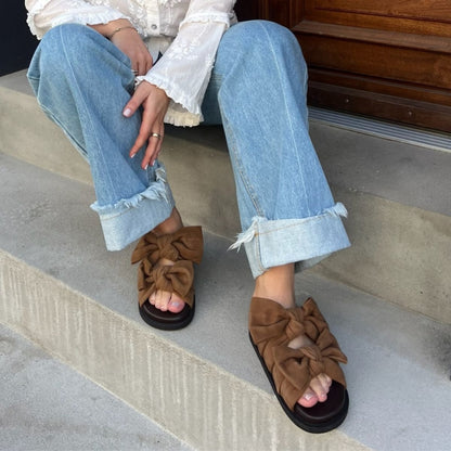 COPENHAGEN SHOES SUMMER DREAM SUEDE Slippers 0241 COGNAC