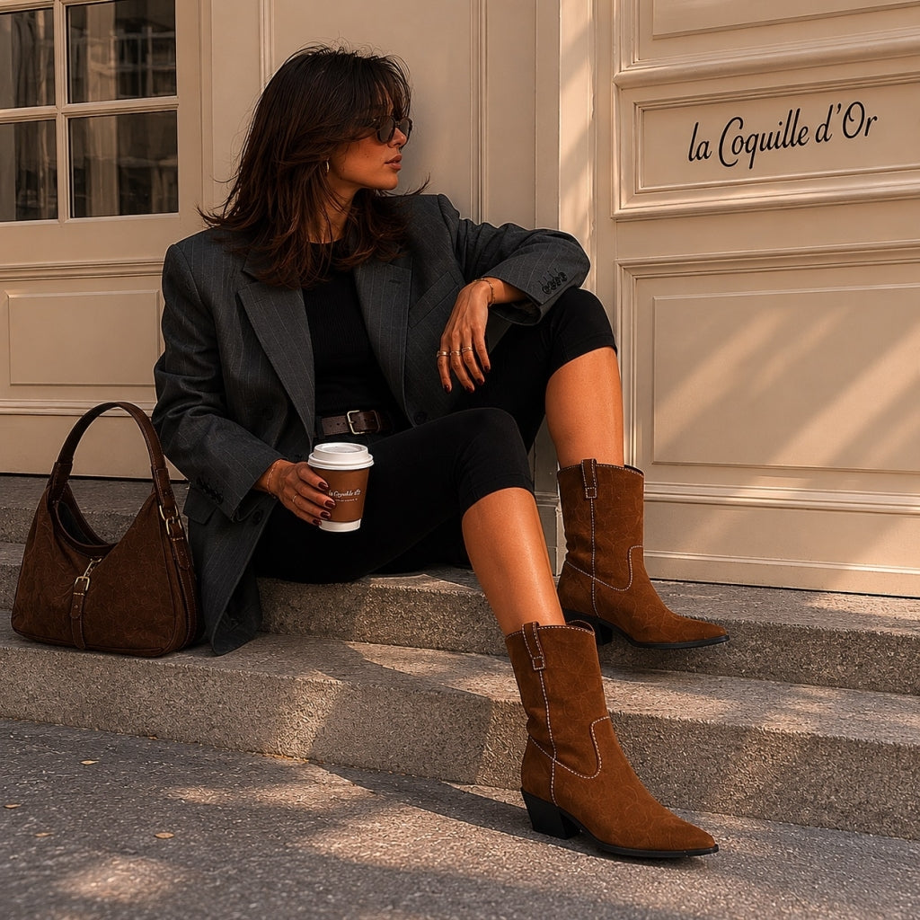 COPENHAGEN SHOES THE COUTURE WALK S. Boots 0134 TOBACCO