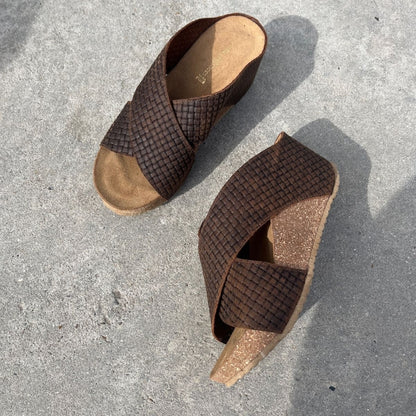 COPENHAGEN SHOES THE DANCE Wedge sandals 004 Dark brown