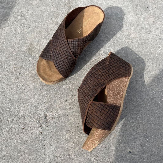COPENHAGEN SHOES THE DANCE Wedge sandals 004 Dark brown