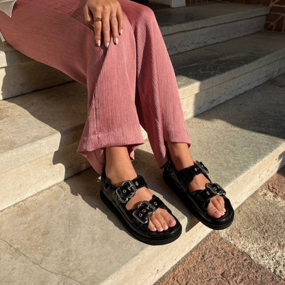 COPENHAGEN SHOES THE MAGICAL PATENT Sandals 0011 BLACK PATENT