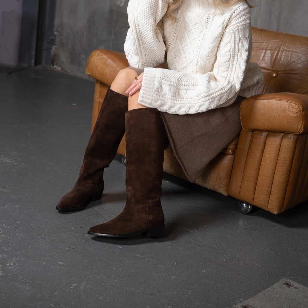 COPENHAGEN SHOES THE NOTE BOOT Long boot 0018 DK BROWN