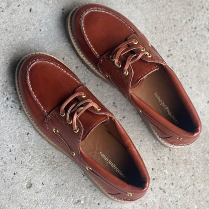 COPENHAGEN SHOES THE WALK LEATHER Boat Shoe 0241 COGNAC