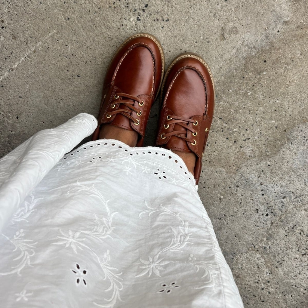 COPENHAGEN SHOES THE WALK LEATHER Boat Shoe 0241 COGNAC