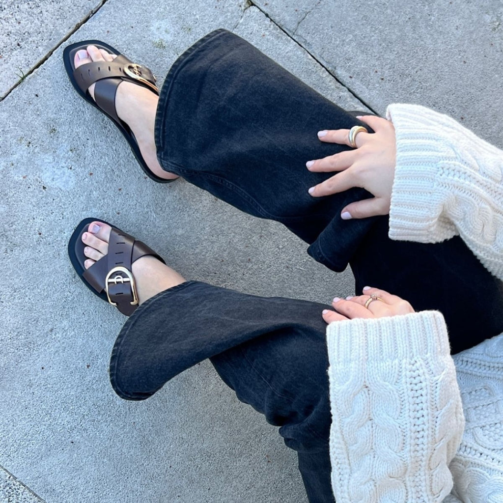COPENHAGEN SHOES VIBES X ME Slippers 0018 DK BROWN