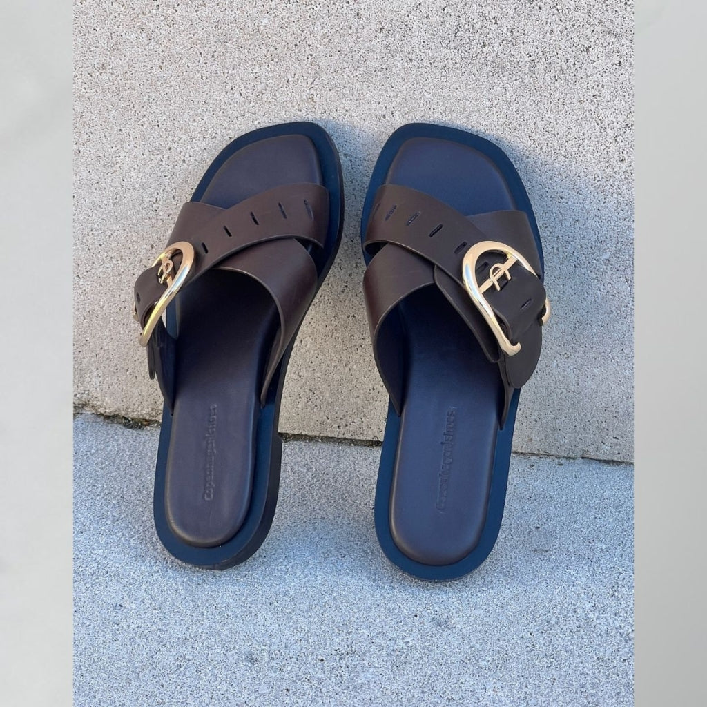 COPENHAGEN SHOES VIBES X ME Slippers 0018 DK BROWN