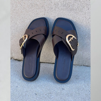 COPENHAGEN SHOES VIBES X ME Slippers 0018 DK BROWN
