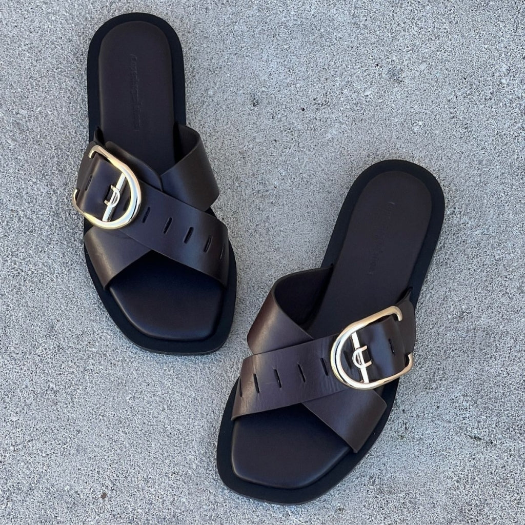 COPENHAGEN SHOES VIBES X ME Slippers 0018 DK BROWN