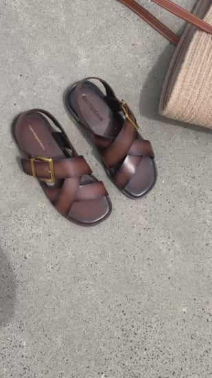 COPENHAGEN SHOES CECILE Sandals 847 Dark Brown