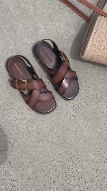 COPENHAGEN SHOES CECILE Sandals 847 Dark Brown