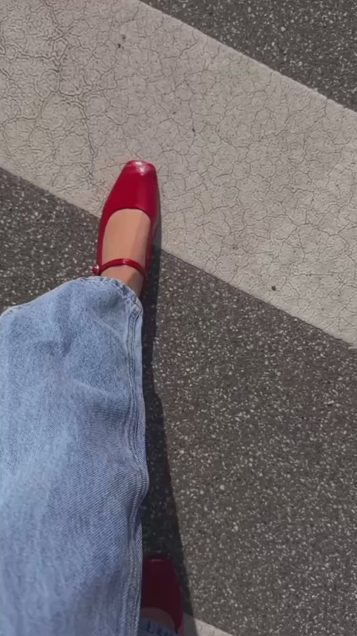 COPENHAGEN SHOES ALL FOR LOVE-PATENT Ballet flats 0016 RED