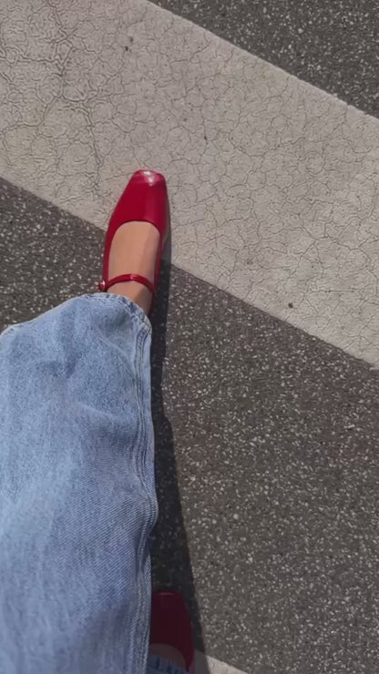 COPENHAGEN SHOES ALL FOR LOVE-PATENT Ballet flats 0016 RED