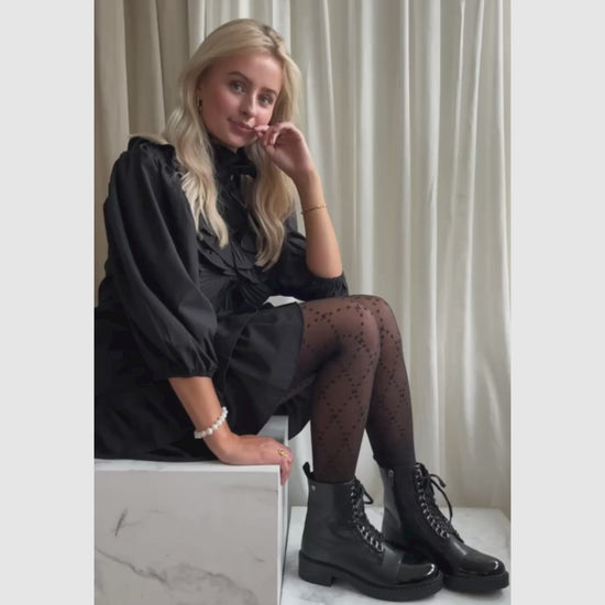 COPENHAGEN SHOES NEW ROCK PATENT Boots 2206 BLACK/SILVER