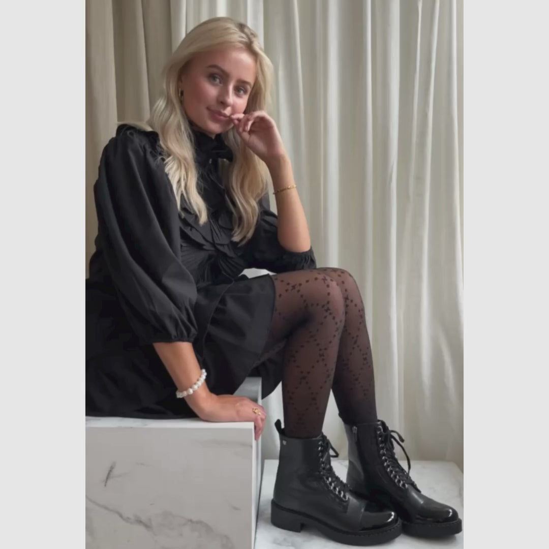 COPENHAGEN SHOES NEW ROCK PATENT Boots 2206 BLACK/SILVER