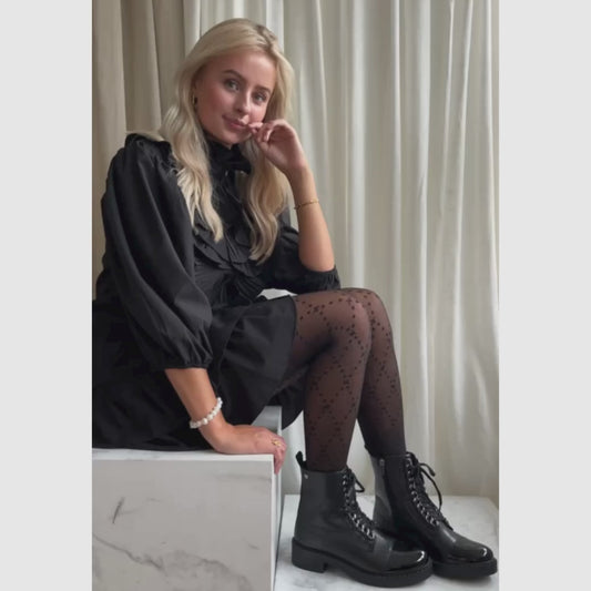 COPENHAGEN SHOES NEW ROCK PATENT Boots 2206 BLACK/SILVER