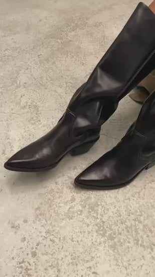 COPENHAGEN SHOES POKE L Long boot 0018 DK BROWN