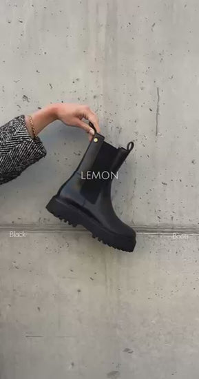COPENHAGEN SHOES LEMON (PLAIN COLOR) Boots 001 Black
